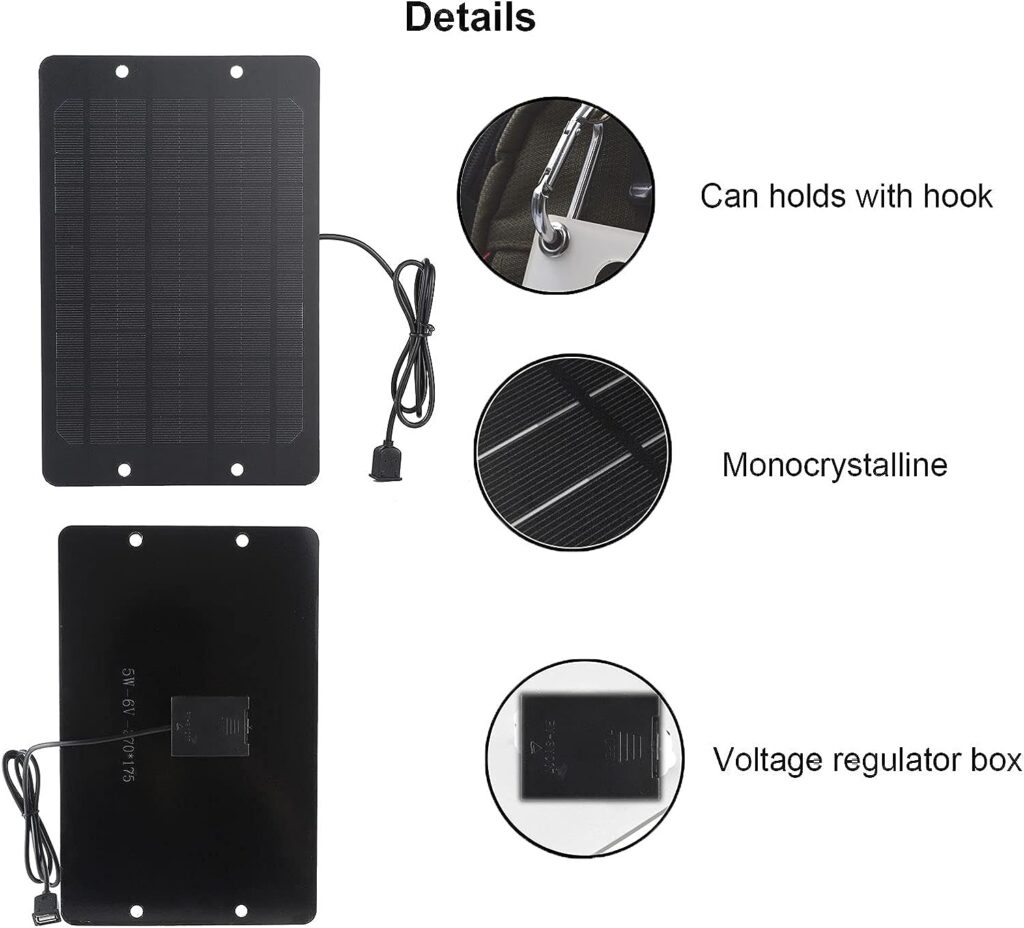 Soshine Mini Solar Panel - USB Solar Panel Charger 5v 6w with High Performance Monocrystalline for Bicycle,Cellphone,Power Bank,Camping Lanterns